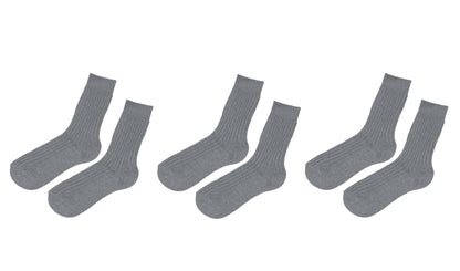 tittimitti® Women’s 100% Organic Cotton Boot Socks 3-Pack – Thick Warm Winter Crew Socks (Made in Italy)