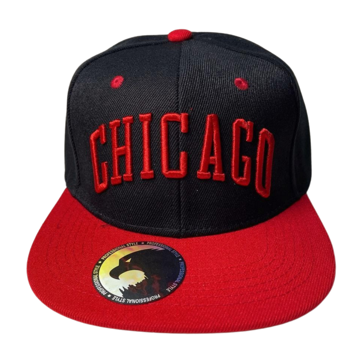 CHICAGO EMBROIDERY, FLAT BILL SNAPBACK HPF-CHICAGO